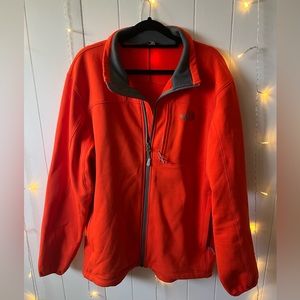 The North Face orange men’s jacket, large